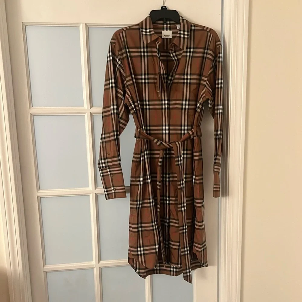 Burberry Tan and Black Plaid Dress - Picture 2 of 6